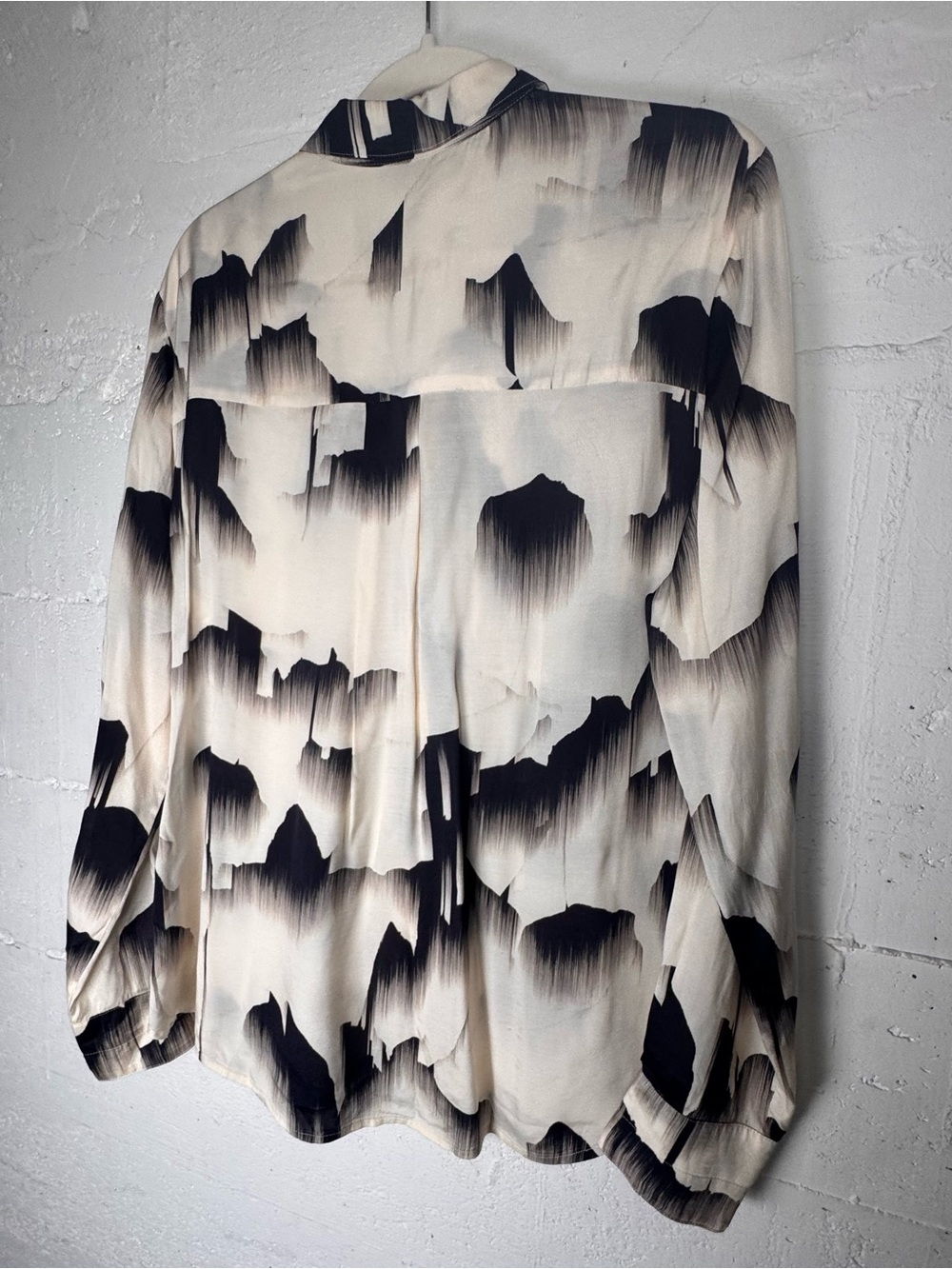 Reiss Casper Print Blouse glacier print ivory contemporary art US 10 UK 14 Avant - Picture 6 of 8
